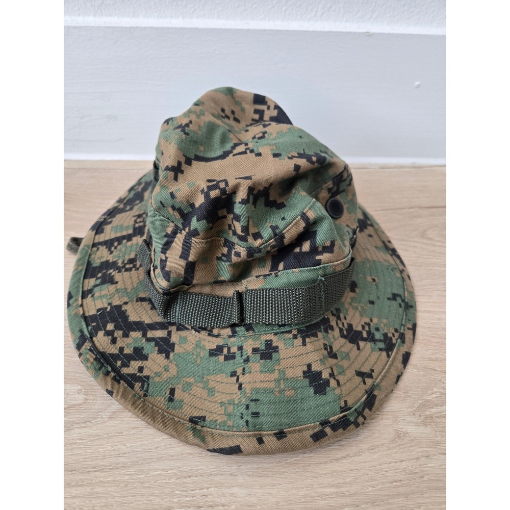 USMC MARPAT Digital Woodland Camo Boonie Hat Sun Hot Weather Type II Size 7